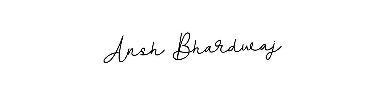 How to make Ansh Bhardwaj name signature. Use BallpointsItalic-DORy9 style for creating short signs online. This is the latest handwritten sign. Ansh Bhardwaj signature style 11 images and pictures png