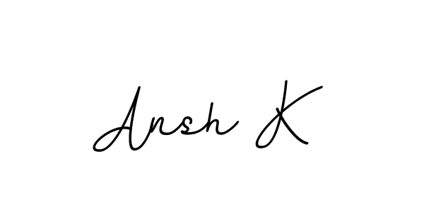 if you are searching for the best signature style for your name Ansh K. so please give up your signature search. here we have designed multiple signature styles  using BallpointsItalic-DORy9. Ansh K signature style 11 images and pictures png