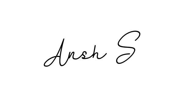 The best way (BallpointsItalic-DORy9) to make a short signature is to pick only two or three words in your name. The name Ansh S include a total of six letters. For converting this name. Ansh S signature style 11 images and pictures png