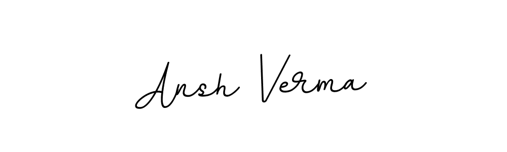 Make a beautiful signature design for name Ansh Verma. With this signature (BallpointsItalic-DORy9) style, you can create a handwritten signature for free. Ansh Verma signature style 11 images and pictures png