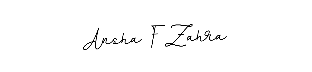 Use a signature maker to create a handwritten signature online. With this signature software, you can design (BallpointsItalic-DORy9) your own signature for name Ansha F Zahra. Ansha F Zahra signature style 11 images and pictures png