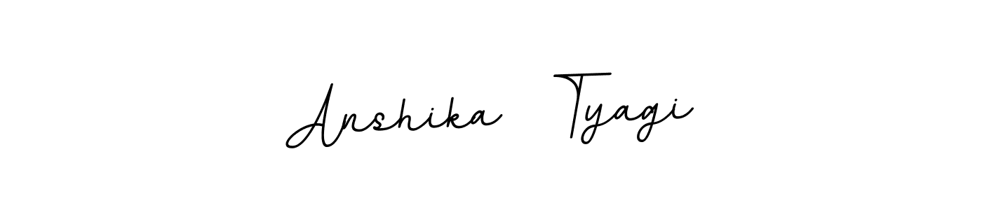 Create a beautiful signature design for name Anshika  Tyagi. With this signature (BallpointsItalic-DORy9) fonts, you can make a handwritten signature for free. Anshika  Tyagi signature style 11 images and pictures png