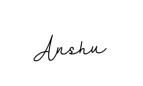 Make a beautiful signature design for name Anshu. With this signature (BallpointsItalic-DORy9) style, you can create a handwritten signature for free. Anshu signature style 11 images and pictures png