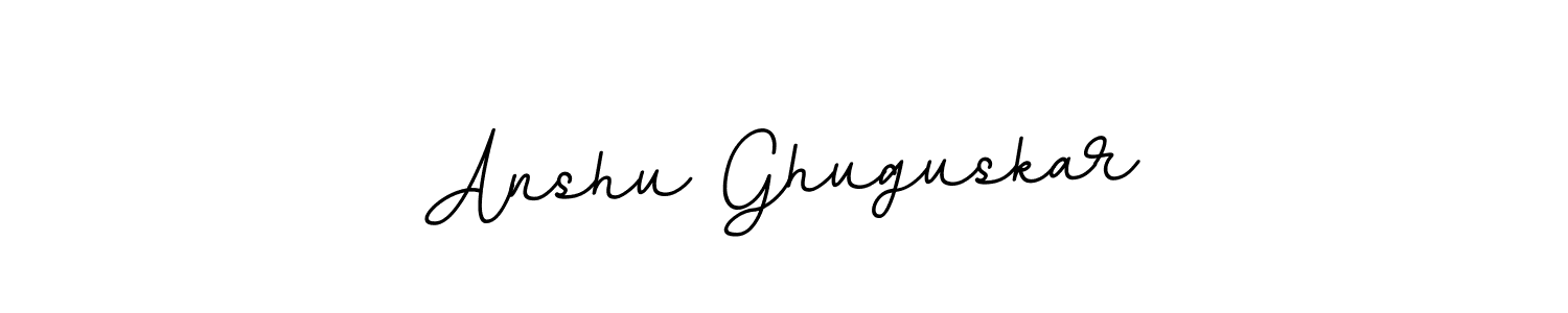 if you are searching for the best signature style for your name Anshu Ghuguskar. so please give up your signature search. here we have designed multiple signature styles  using BallpointsItalic-DORy9. Anshu Ghuguskar signature style 11 images and pictures png