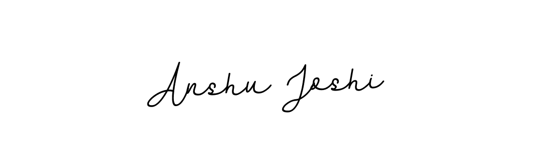 Design your own signature with our free online signature maker. With this signature software, you can create a handwritten (BallpointsItalic-DORy9) signature for name Anshu Joshi. Anshu Joshi signature style 11 images and pictures png