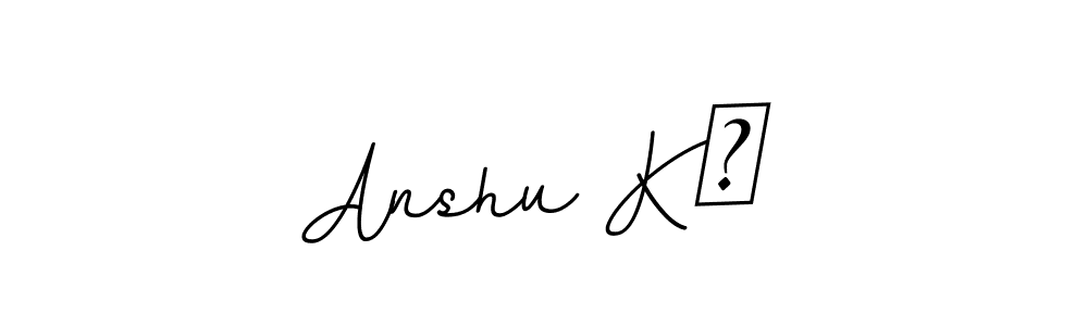 BallpointsItalic-DORy9 is a professional signature style that is perfect for those who want to add a touch of class to their signature. It is also a great choice for those who want to make their signature more unique. Get Anshu K♡ name to fancy signature for free. Anshu K♡ signature style 11 images and pictures png