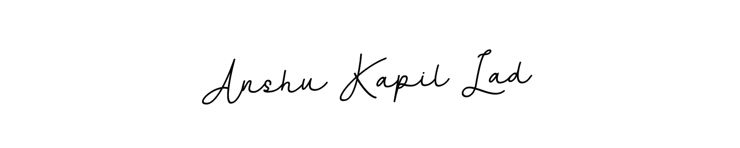 Design your own signature with our free online signature maker. With this signature software, you can create a handwritten (BallpointsItalic-DORy9) signature for name Anshu Kapil Lad. Anshu Kapil Lad signature style 11 images and pictures png