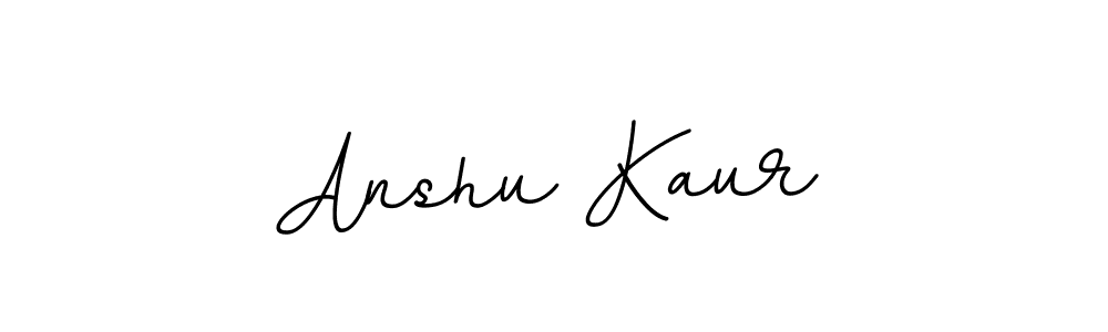 Design your own signature with our free online signature maker. With this signature software, you can create a handwritten (BallpointsItalic-DORy9) signature for name Anshu Kaur. Anshu Kaur signature style 11 images and pictures png