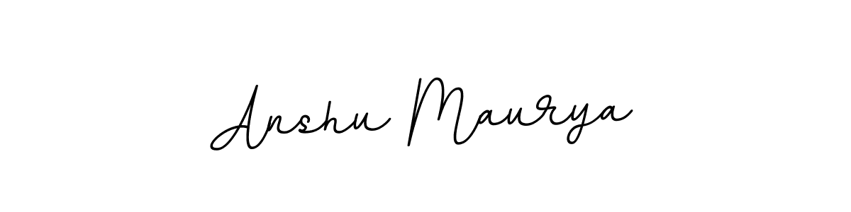 How to make Anshu Maurya name signature. Use BallpointsItalic-DORy9 style for creating short signs online. This is the latest handwritten sign. Anshu Maurya signature style 11 images and pictures png