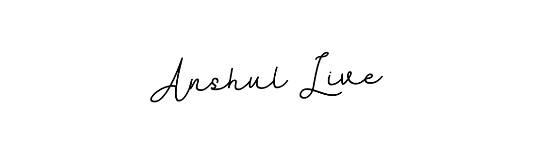 How to make Anshul Live name signature. Use BallpointsItalic-DORy9 style for creating short signs online. This is the latest handwritten sign. Anshul Live signature style 11 images and pictures png
