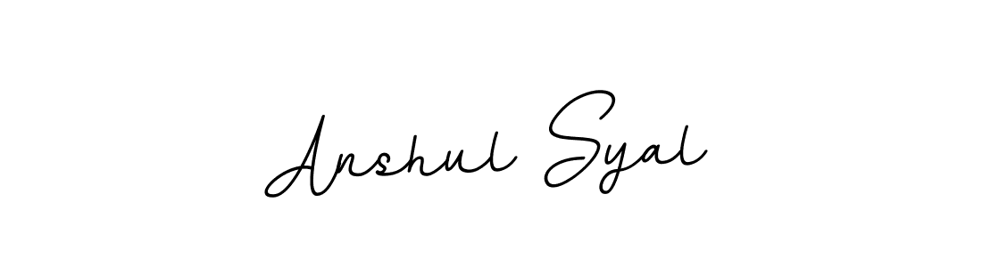 Design your own signature with our free online signature maker. With this signature software, you can create a handwritten (BallpointsItalic-DORy9) signature for name Anshul Syal. Anshul Syal signature style 11 images and pictures png