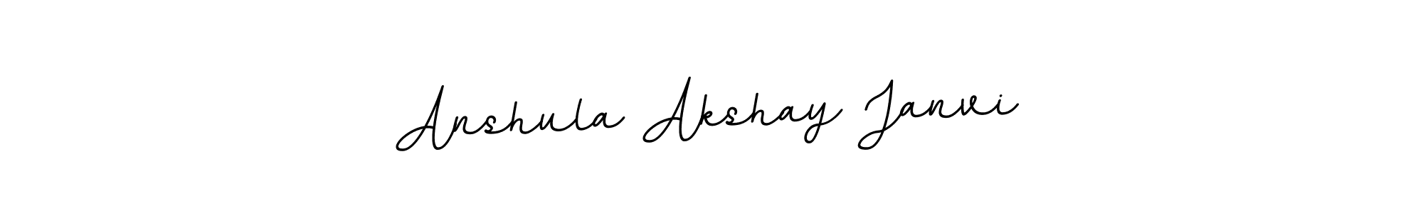 Create a beautiful signature design for name Anshula Akshay Janvi. With this signature (BallpointsItalic-DORy9) fonts, you can make a handwritten signature for free. Anshula Akshay Janvi signature style 11 images and pictures png