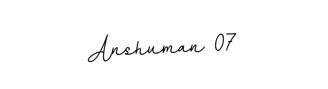 How to make Anshuman 07 name signature. Use BallpointsItalic-DORy9 style for creating short signs online. This is the latest handwritten sign. Anshuman 07 signature style 11 images and pictures png
