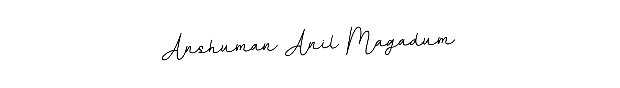 Make a beautiful signature design for name Anshuman Anil Magadum. With this signature (BallpointsItalic-DORy9) style, you can create a handwritten signature for free. Anshuman Anil Magadum signature style 11 images and pictures png