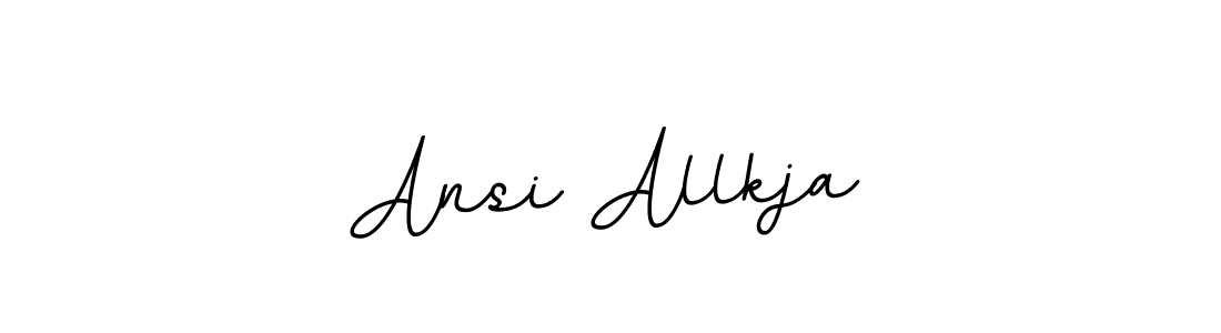This is the best signature style for the Ansi Allkja name. Also you like these signature font (BallpointsItalic-DORy9). Mix name signature. Ansi Allkja signature style 11 images and pictures png