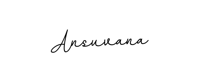 Use a signature maker to create a handwritten signature online. With this signature software, you can design (BallpointsItalic-DORy9) your own signature for name Ansuvana. Ansuvana signature style 11 images and pictures png