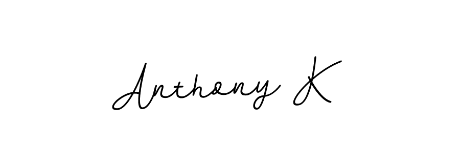 Design your own signature with our free online signature maker. With this signature software, you can create a handwritten (BallpointsItalic-DORy9) signature for name Anthony K. Anthony K signature style 11 images and pictures png