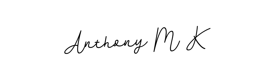 Design your own signature with our free online signature maker. With this signature software, you can create a handwritten (BallpointsItalic-DORy9) signature for name Anthony M K. Anthony M K signature style 11 images and pictures png