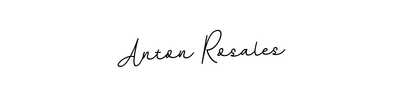 How to make Anton Rosales name signature. Use BallpointsItalic-DORy9 style for creating short signs online. This is the latest handwritten sign. Anton Rosales signature style 11 images and pictures png