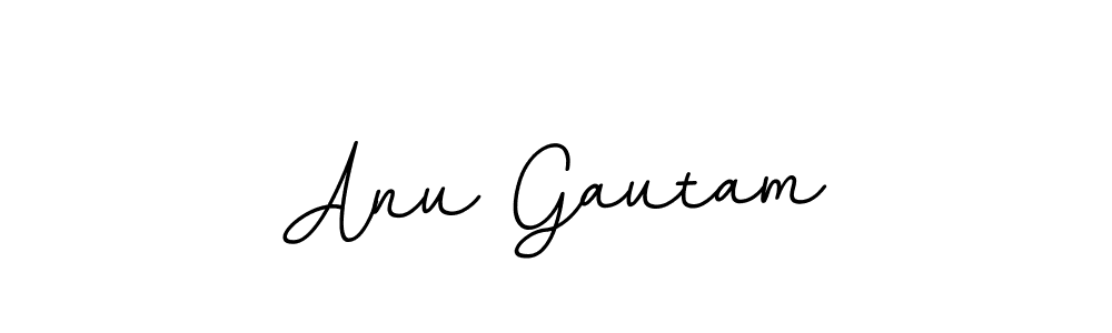 You should practise on your own different ways (BallpointsItalic-DORy9) to write your name (Anu Gautam) in signature. don't let someone else do it for you. Anu Gautam signature style 11 images and pictures png