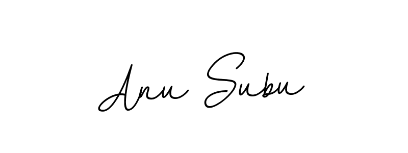 Use a signature maker to create a handwritten signature online. With this signature software, you can design (BallpointsItalic-DORy9) your own signature for name Anu Subu. Anu Subu signature style 11 images and pictures png