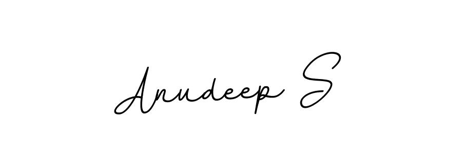 if you are searching for the best signature style for your name Anudeep S. so please give up your signature search. here we have designed multiple signature styles  using BallpointsItalic-DORy9. Anudeep S signature style 11 images and pictures png