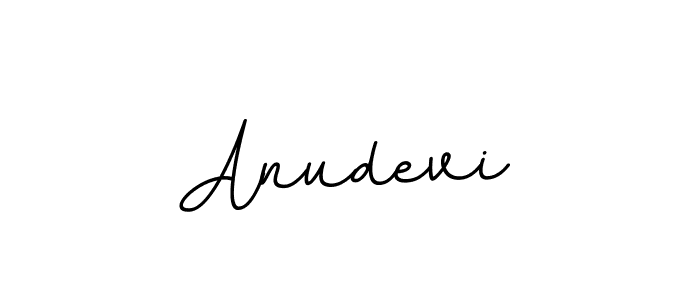 How to make Anudevi name signature. Use BallpointsItalic-DORy9 style for creating short signs online. This is the latest handwritten sign. Anudevi signature style 11 images and pictures png