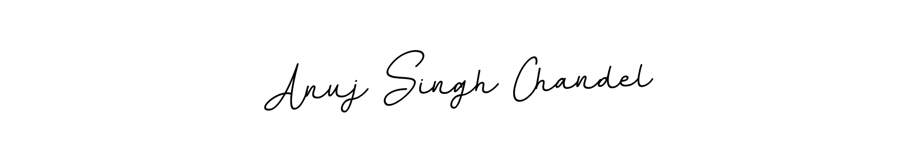 How to make Anuj Singh Chandel name signature. Use BallpointsItalic-DORy9 style for creating short signs online. This is the latest handwritten sign. Anuj Singh Chandel signature style 11 images and pictures png