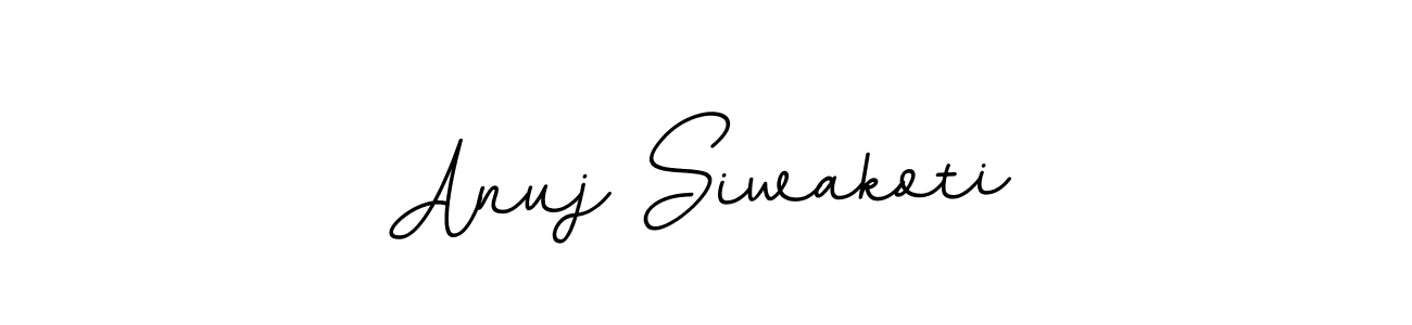 Make a beautiful signature design for name Anuj Siwakoti. With this signature (BallpointsItalic-DORy9) style, you can create a handwritten signature for free. Anuj Siwakoti signature style 11 images and pictures png