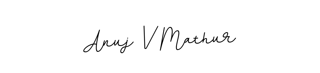 The best way (BallpointsItalic-DORy9) to make a short signature is to pick only two or three words in your name. The name Anuj V Mathur include a total of six letters. For converting this name. Anuj V Mathur signature style 11 images and pictures png