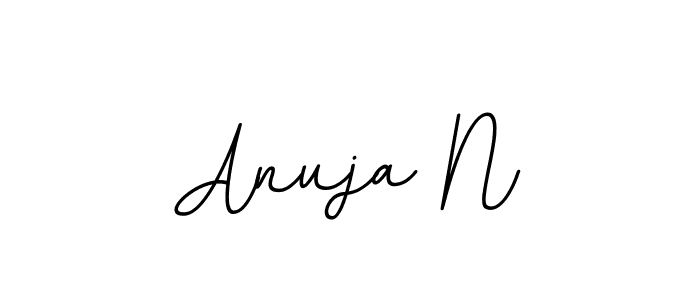 Use a signature maker to create a handwritten signature online. With this signature software, you can design (BallpointsItalic-DORy9) your own signature for name Anuja N. Anuja N signature style 11 images and pictures png
