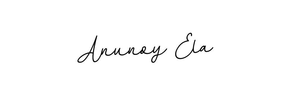 This is the best signature style for the Anunoy Ela name. Also you like these signature font (BallpointsItalic-DORy9). Mix name signature. Anunoy Ela signature style 11 images and pictures png