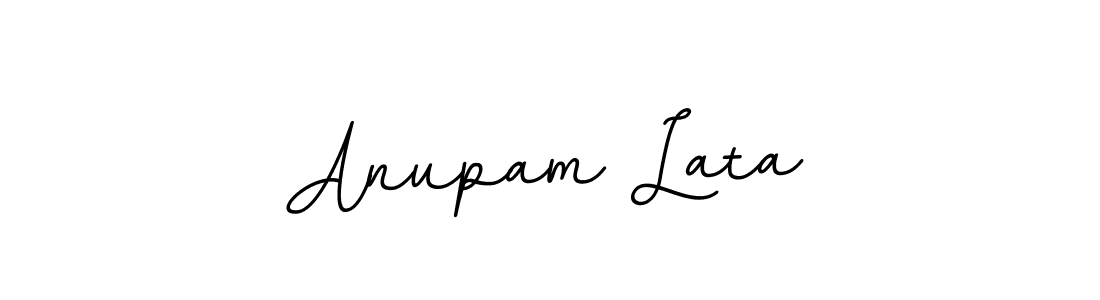 How to make Anupam Lata name signature. Use BallpointsItalic-DORy9 style for creating short signs online. This is the latest handwritten sign. Anupam Lata signature style 11 images and pictures png