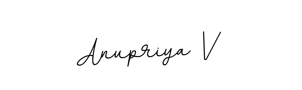 You should practise on your own different ways (BallpointsItalic-DORy9) to write your name (Anupriya V) in signature. don't let someone else do it for you. Anupriya V signature style 11 images and pictures png