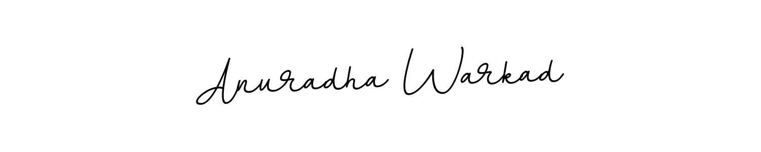 How to make Anuradha Warkad name signature. Use BallpointsItalic-DORy9 style for creating short signs online. This is the latest handwritten sign. Anuradha Warkad signature style 11 images and pictures png