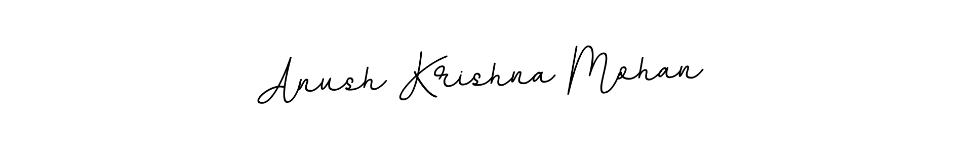 Make a beautiful signature design for name Anush Krishna Mohan. With this signature (BallpointsItalic-DORy9) style, you can create a handwritten signature for free. Anush Krishna Mohan signature style 11 images and pictures png