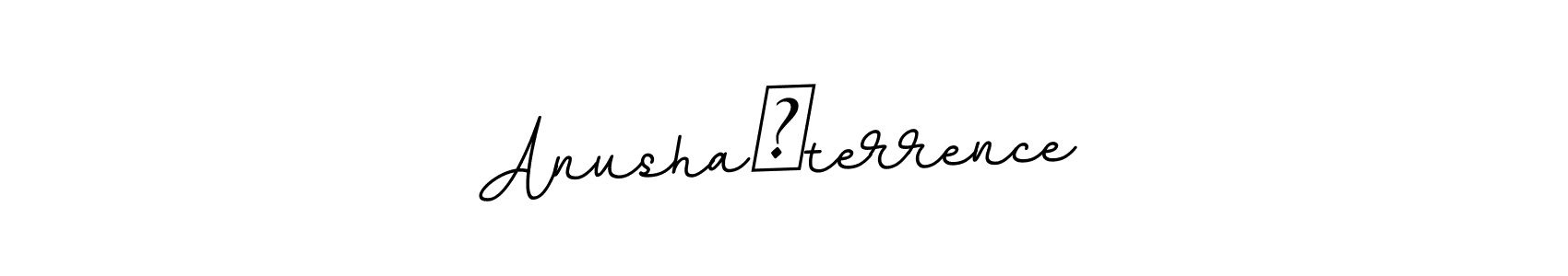 Also You can easily find your signature by using the search form. We will create Anusha❤terrence name handwritten signature images for you free of cost using BallpointsItalic-DORy9 sign style. Anusha❤terrence signature style 11 images and pictures png