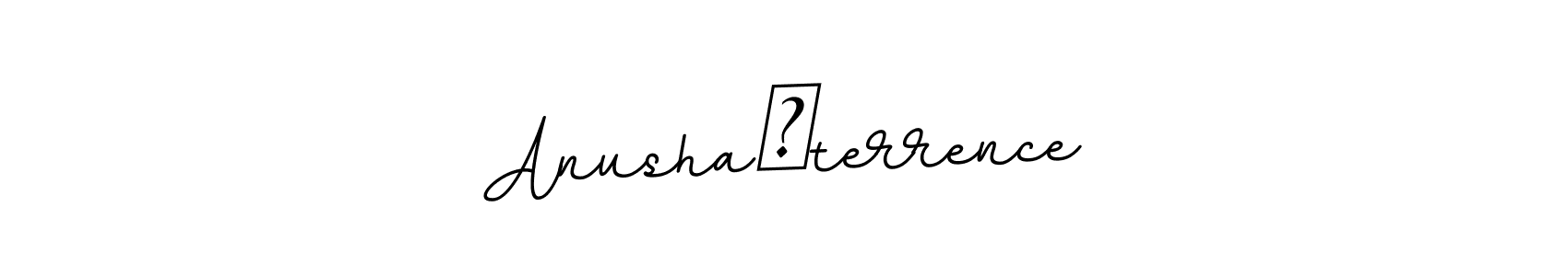 BallpointsItalic-DORy9 is a professional signature style that is perfect for those who want to add a touch of class to their signature. It is also a great choice for those who want to make their signature more unique. Get Anusha❤terrence name to fancy signature for free. Anusha❤terrence signature style 11 images and pictures png