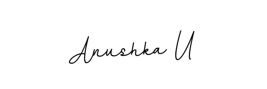 You should practise on your own different ways (BallpointsItalic-DORy9) to write your name (Anushka U) in signature. don't let someone else do it for you. Anushka U signature style 11 images and pictures png