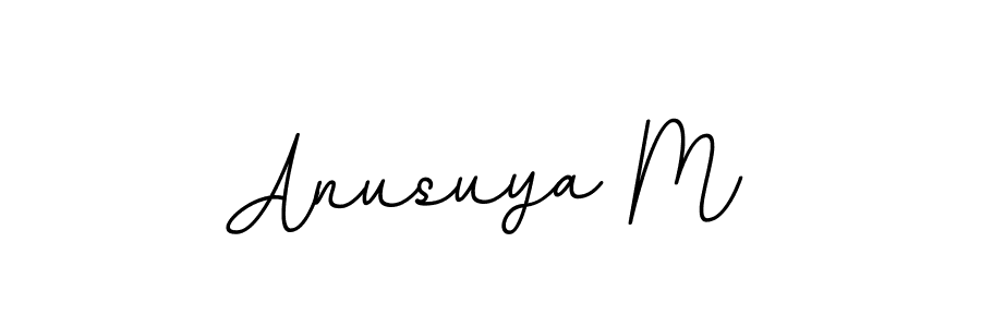 if you are searching for the best signature style for your name Anusuya M. so please give up your signature search. here we have designed multiple signature styles  using BallpointsItalic-DORy9. Anusuya M signature style 11 images and pictures png