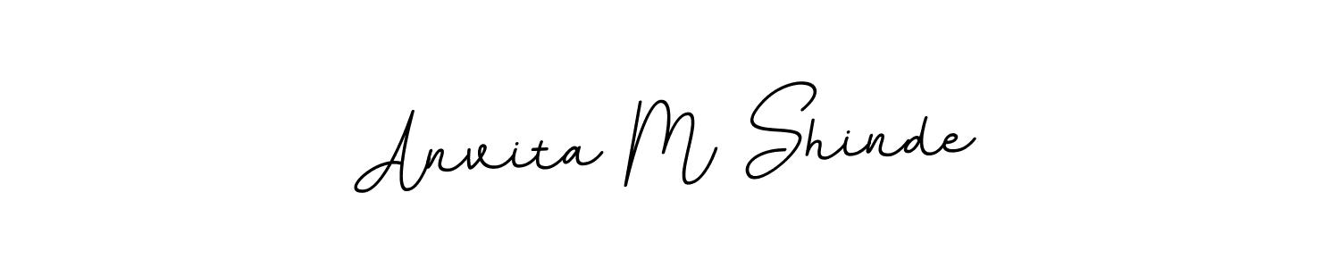 How to make Anvita M Shinde name signature. Use BallpointsItalic-DORy9 style for creating short signs online. This is the latest handwritten sign. Anvita M Shinde signature style 11 images and pictures png