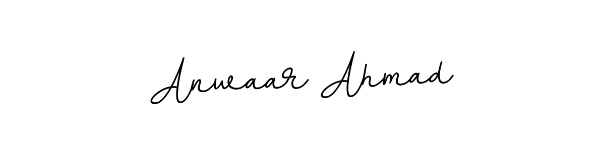 How to make Anwaar Ahmad name signature. Use BallpointsItalic-DORy9 style for creating short signs online. This is the latest handwritten sign. Anwaar Ahmad signature style 11 images and pictures png