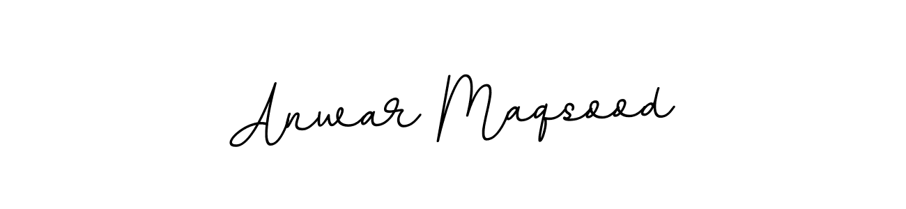 How to make Anwar Maqsood name signature. Use BallpointsItalic-DORy9 style for creating short signs online. This is the latest handwritten sign. Anwar Maqsood signature style 11 images and pictures png