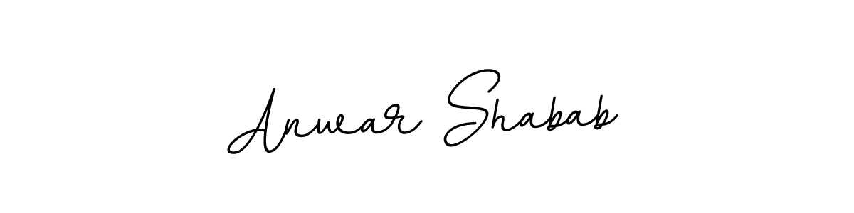 This is the best signature style for the Anwar Shabab name. Also you like these signature font (BallpointsItalic-DORy9). Mix name signature. Anwar Shabab signature style 11 images and pictures png