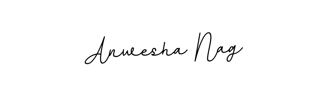 How to make Anwesha Nag name signature. Use BallpointsItalic-DORy9 style for creating short signs online. This is the latest handwritten sign. Anwesha Nag signature style 11 images and pictures png