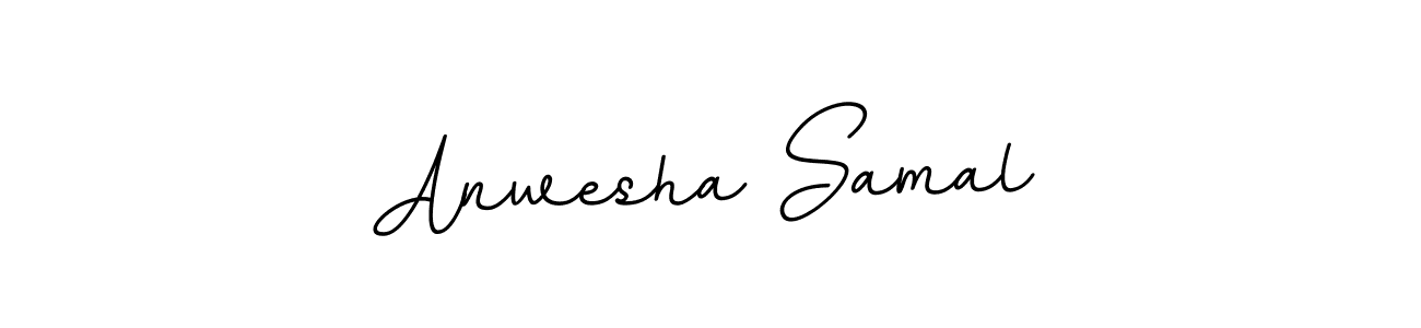 Use a signature maker to create a handwritten signature online. With this signature software, you can design (BallpointsItalic-DORy9) your own signature for name Anwesha Samal. Anwesha Samal signature style 11 images and pictures png