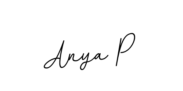 Use a signature maker to create a handwritten signature online. With this signature software, you can design (BallpointsItalic-DORy9) your own signature for name Anya P. Anya P signature style 11 images and pictures png