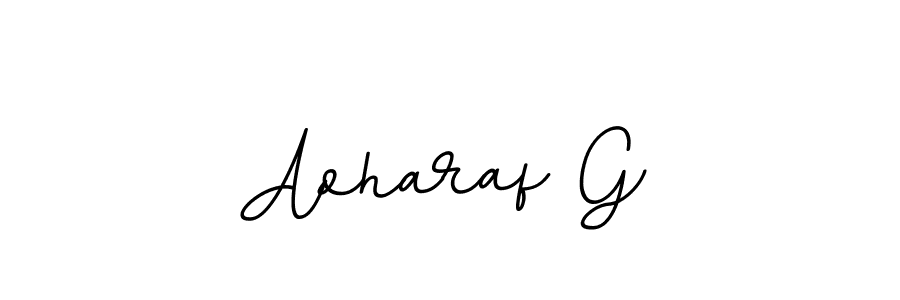 The best way (BallpointsItalic-DORy9) to make a short signature is to pick only two or three words in your name. The name Aoharaf G include a total of six letters. For converting this name. Aoharaf G signature style 11 images and pictures png