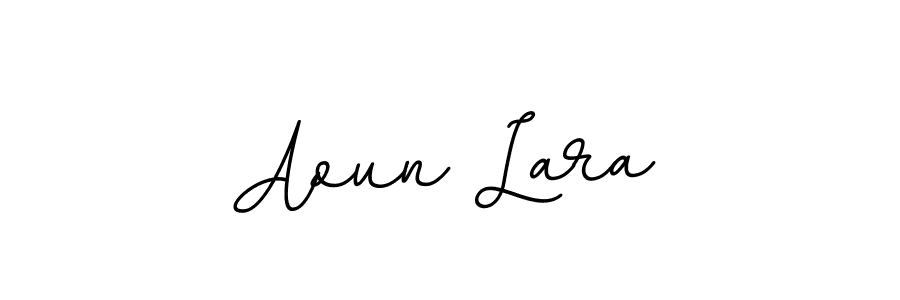 Use a signature maker to create a handwritten signature online. With this signature software, you can design (BallpointsItalic-DORy9) your own signature for name Aoun Lara. Aoun Lara signature style 11 images and pictures png