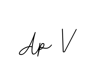 Design your own signature with our free online signature maker. With this signature software, you can create a handwritten (BallpointsItalic-DORy9) signature for name Ap V. Ap V signature style 11 images and pictures png